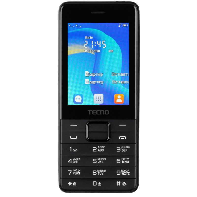 TECNO Мобільний телефон T454 2SIM Black