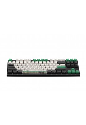 Varmilo Клавіатура механічна VEM87 Panda R2 87Key, EC V2 Rose, USB-A, EN/UKR, White Led, Зелений