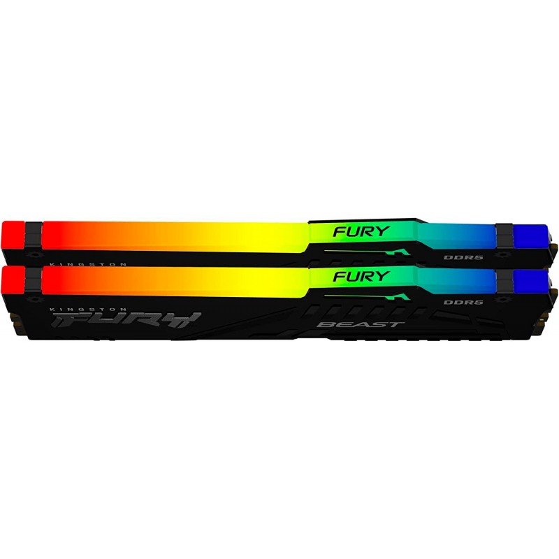 Kingston Пам'ять ПК DDR5 64GB KIT (32GBx2) 5600 FURY Beast RGB