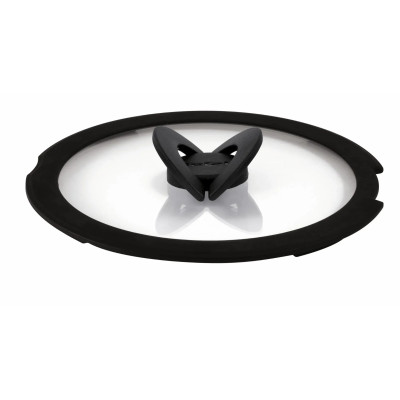 Tefal Кришка Ingenio 28см, скло, силікон, прозрачно-чорний