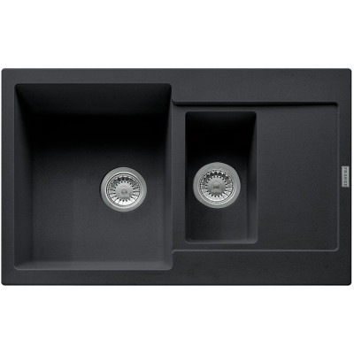 Franke Мийка кухонная Maris, фраграніт, прямокутник, з крилом, 780х500х200мм, чаша - 2, накладна, MRG 651-78, воникс