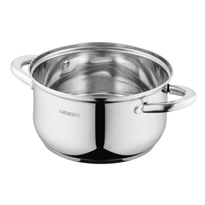 ARDESTO Каструля Gemini Gourmet, скляна кришка, 3.2 л, нержавіюча сталь