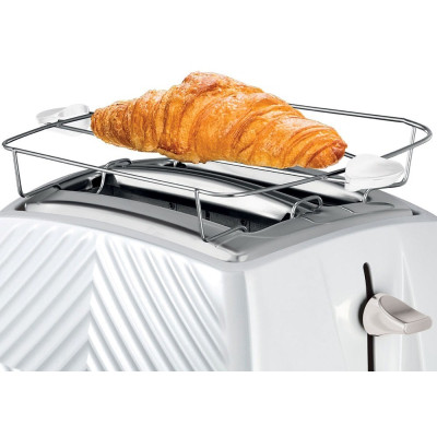 Russell Hobbs Тостер Groove 2 Slice, 850Вт, пластик, підігрів, розморож.,білий Russell Hobbs Тостер Groove 2 Slice, 850Вт, пластик, підігрів, розморож.,білий