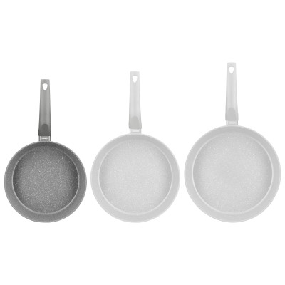 ARDESTO Сковорідка Gemini Gourmet з кришкою 24 см, сірий мармур, алюміній