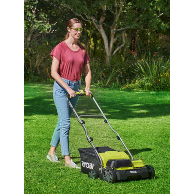 Ryobi Аератор-скарифікатор ONE+ 18В 2х4.0А/г, 35см, 55л