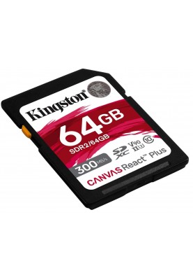 Kingston Карта пам'яті 64GB SDXC C10 UHS-II U3 R300/W260MB/s