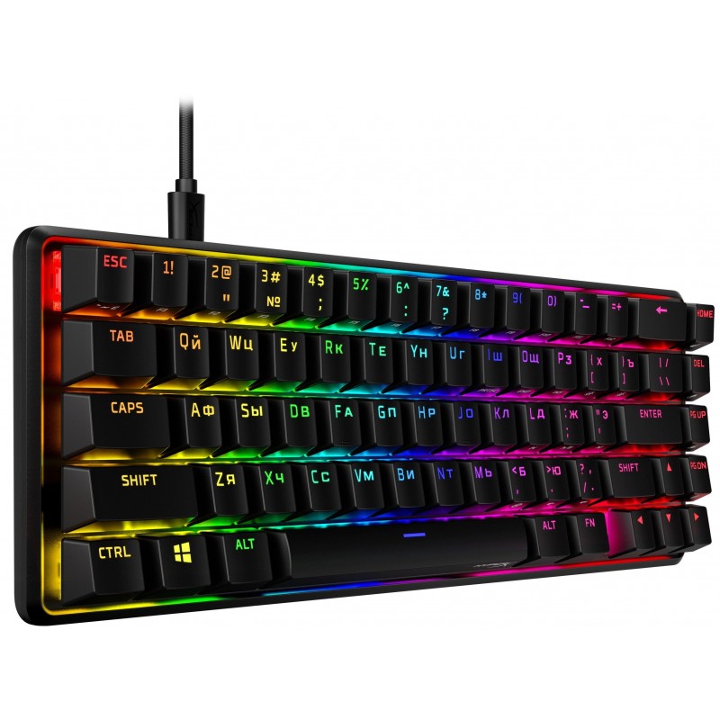 HyperX Клавіатура  Alloy Origins 65 Red USB RGB ENG/RU, Black