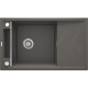 Deante Мийка кухонна Magnetic, граніт, прямокут., з крилом, 820х500х219мм, чаша - 1, накладна, антрацит