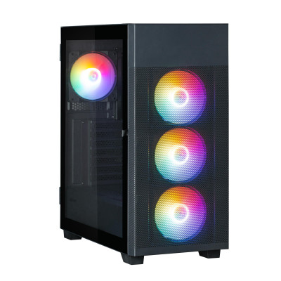 Zalman Корпус S5 Neo без БП, 1xUSB3.1, 1xUSB2.0, 4x120мм FRGB, VGA 390мм, LCS ready, TG Side Panel, ATX, чорний