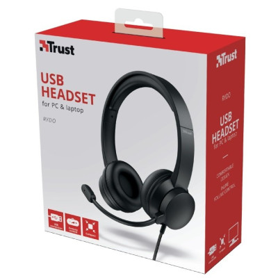 Trust Rydo On-Ear USB Black