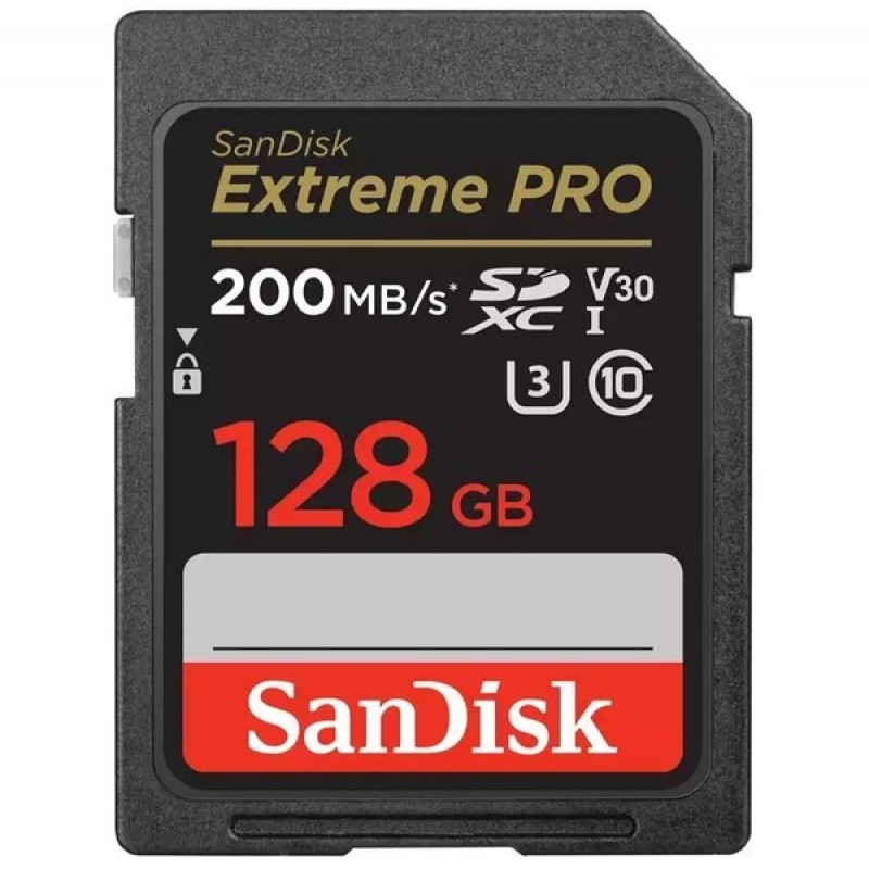 SanDisk Карта пам'яті SD 128GB C10 UHS-I U3 R200/W140MB/s Extreme Pro V30