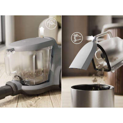 Electrolux Пилосос контейнерний, 850Вт, конт пилок -2л, HEPA12, 3 насадки, сірий