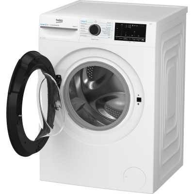 Beko Пральна машина Beko фронтальна, 8кг, 1400, A, 55см, дисплей, інвертор, пара, білий