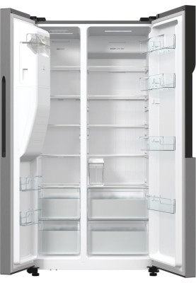Gorenje Холодильник SBS, 179х70х92см, 2 двері, 376(190)л, А++, NF+, Інв., Зона св-ті, диспенсер, генератор льоду, Зовн. Диспл, нерж