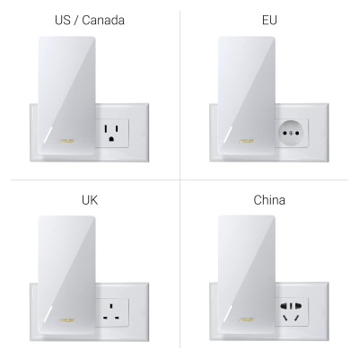 ASUS Розширювач покриття WiFi RP-BE58 AX3000 1xGE LAN, MESH