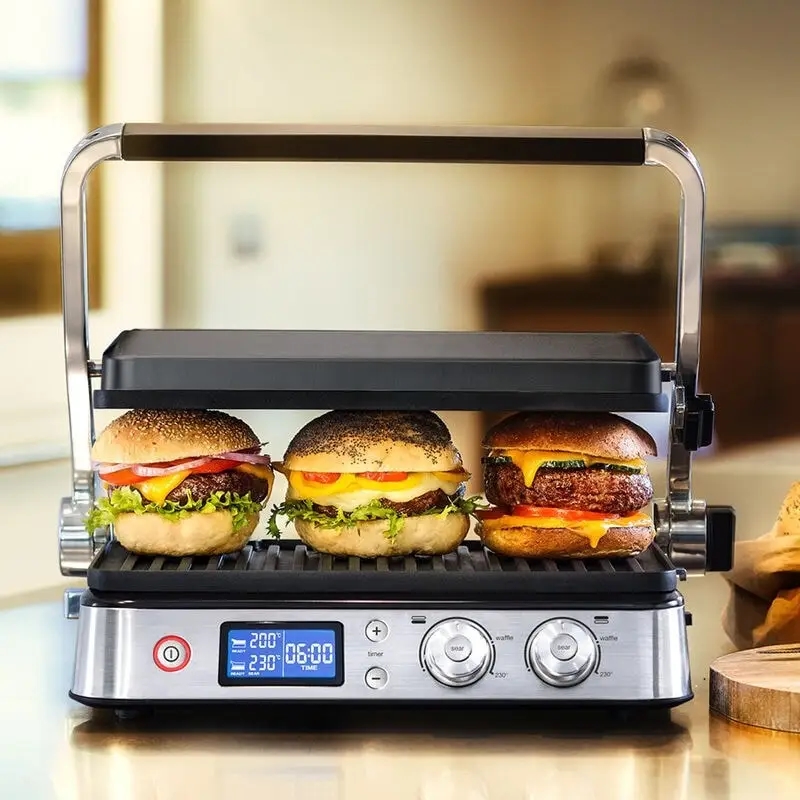 Braun Гриль прижимний MultiGrill 9 CG 2000Вт, темп. режимів-3, з`ємні пластини, метал