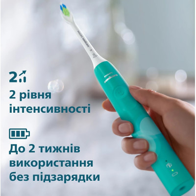 Philips Щітка зубна електр., Sonicare 4100 Series, 31т. колив/хв, насадок-1, зелений