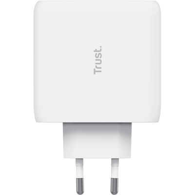 Trust Зарядне пристрій мережевий Maxo 65Вт, 2xUSB-C PD, білий