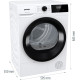 Gorenje Сушильна машина DHNE82/P конденсаційна, 8кг, А++, 60см, дисплей, білий