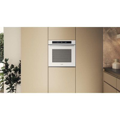 Whirlpool Духовий шафа електричний, 73л, A+, дисплей, конвекція, піроліз, телескопічні напрямні, білий