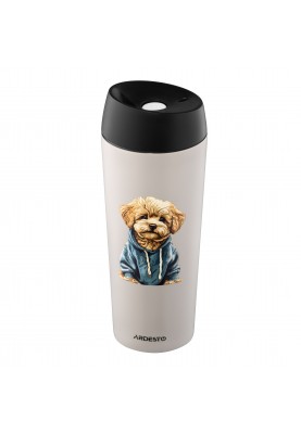 ARDESTO Термокухоль Coffee Time Maltipoo 450мл, нержавіюча сталь, бежевий