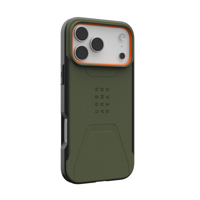 UAG Чохол для iPhone 17 Pro Max, Civilian MagSafe, Olive/Orange