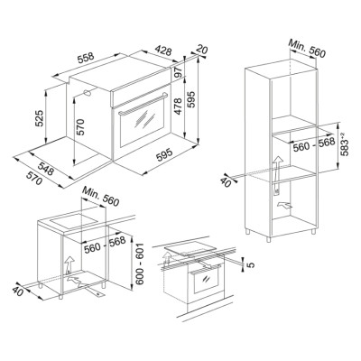 Franke Духовий шафа електричний, 71л, піроліз, сенсорне управління, дисплей, таймер, чорний+нерж
