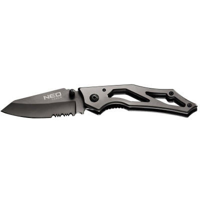 Neo Tools 63-025 Ніж складень з фіксатором, лезо зi стали 440, титановий, 60 г,чохол