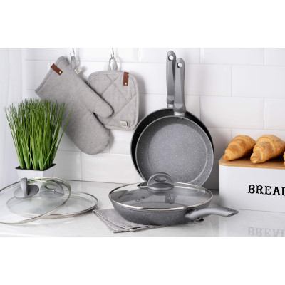 ARDESTO Сковорідка Gemini Gourmet з кришкою 26 см, сірий, алюміній