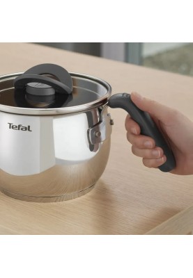 Tefal Мультикаструля Opti Space, 2.5л, нержавіюча сталь, бакеліт