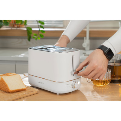 ARDESTO Тостер T-F420B, 800Вт, пластик, 2 слоти, білий ARDESTO Тостер T-F420B, 800Вт, пластик, 2 слоти, білий