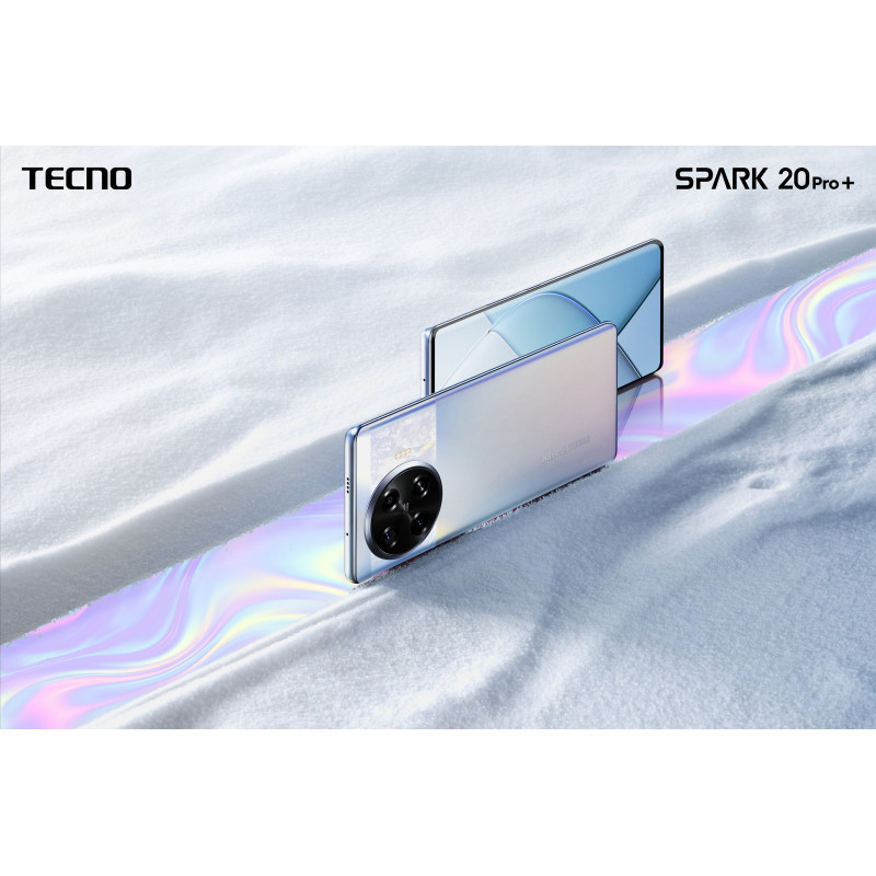 TECNO Смартфон Spark 20 PRO+ (KJ7) 6.78" 8/256ГБ, 2SIM, 5000мА•год, Lunar Frost