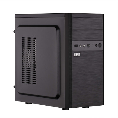 2E Корпус 2E Basis RD863-400 з БЖ ATX400W, 2xUSB2.0, VGA 320мм, mATX, чорний