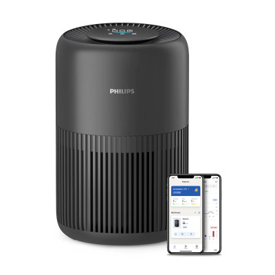 Philips Очисник повітря PureProtect Mini 900, 65м2, 250м3/рік, HEPA +вугільний фільтр, датчик якості повітря, Wi-Fi, темно-сірий