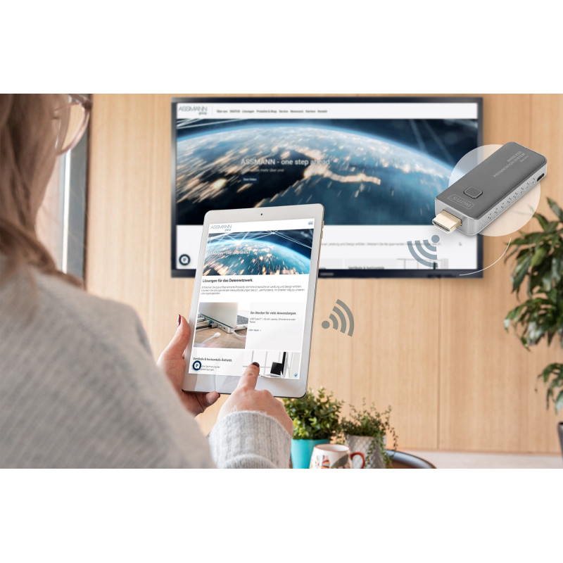 Digitus Система для презентацій Click & Present Mini - Wireless Collaboration System HDMI, 1xTX, 1xRX