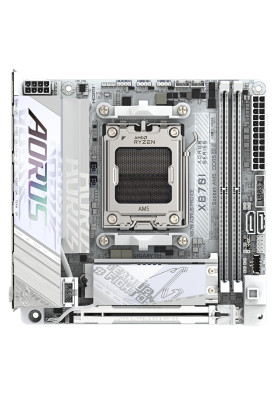 Gigabyte Материнська плата X870A AORUS PRO ICE sAM5 X870A AORUS PRO ICE 2xDDR5 M.2 Wi-Fi BT HDMI Type-C ATX
