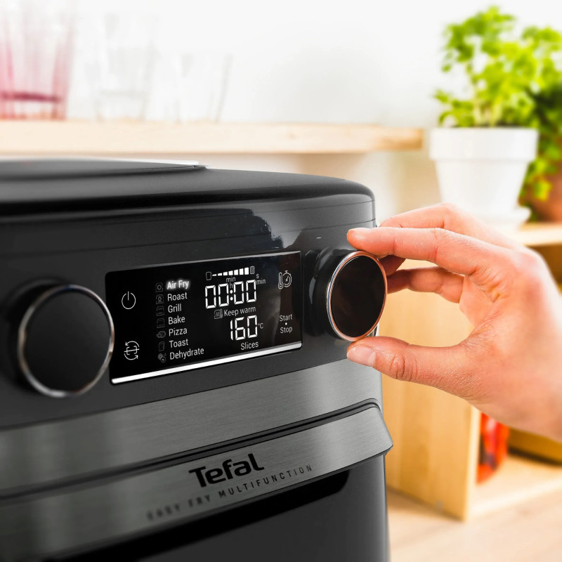 Tefal Мультипіч Easy Fry Multifunctional, 1800Вт, механічне керув., 9 програм, пластик, чорний