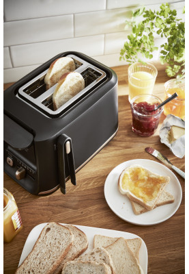 Tefal Тостер Includeo 850Вт, розморожування, щипці, термопластик, чорний
