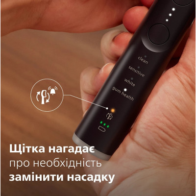 Philips Щітка зубна електр., Sonicare 7100 Series, 62т. колів/хв, насадок-1, футляр, чорний