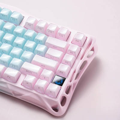 GravaStar Клавіатура механічна GravaStar Mercury K1 Lite 80keys, GravaStar x BSUN Grey, BT/WL/USB, Aurora Mist