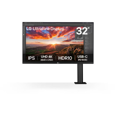 LG Монітор LG 31.5" 32UN880K-B 2xHDMI, DP, USB-С, MM, IPS, 3840x2160, DCI-P3 95%, Pivot, HDR10
