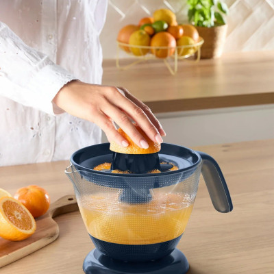 Tefal Соковитискач Tefal Morning Blue цитрус-прес 25Вт, чаша-0.8л, пластик, синій Tefal Соковитискач Tefal Morning Blue цитрус-прес 25Вт, чаша-0.8л, пластик, синій