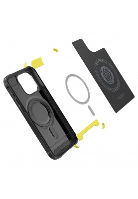 Spigen Чохол для Apple iPhone 15 Pro Rugged Armor MagFit, Matte Black