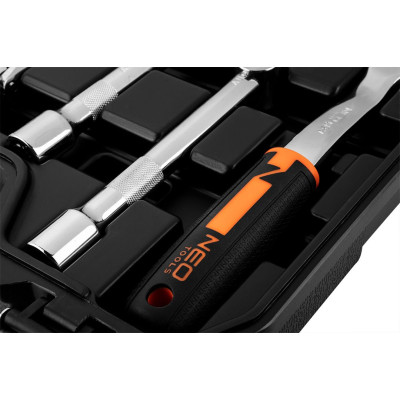 Neo Tools Набір інструментів, Набір торцевих головок, 58шт, 1/2", CrV, кейс