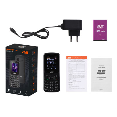 2E Мобільний телефон E180 2023 1.77" 2SIM, 1000mAh, Чорний