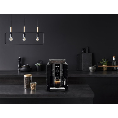 Krups Кавомашина Essential Espresso 1.7л, зерно + мелена, ручний капучинатор, чорний