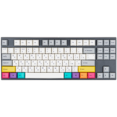 Varmilo Клавіатура механічна APT87 CMYK, C-TK Brown, WL/USB-A, White Led