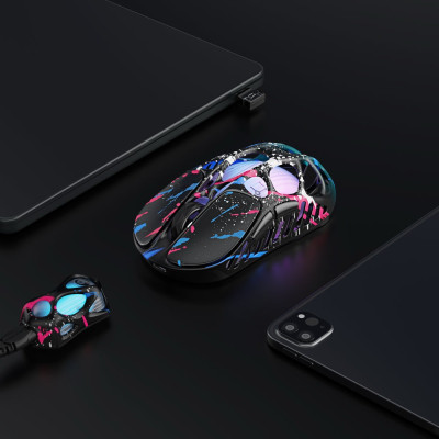 GravaStar Миша Mercury X Pro, 8K, BT/WL/USB-A, RGB, Neon Graffiti