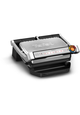 Tefal Гриль прижимний OptiGrill+ 2000Вт, темп. режимів-4, знімні пластини, алюміній, метал