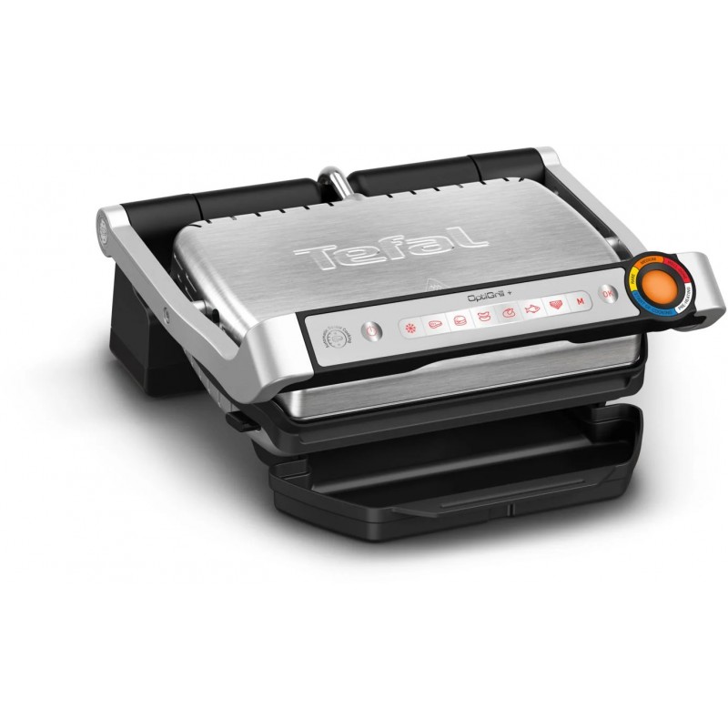 Tefal Гриль прижимний OptiGrill+ 2000Вт, темп. режимів-4, знімні пластини, алюміній, метал